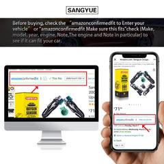 Sangyue oxygen sensor label information for correct vehicle compatibility