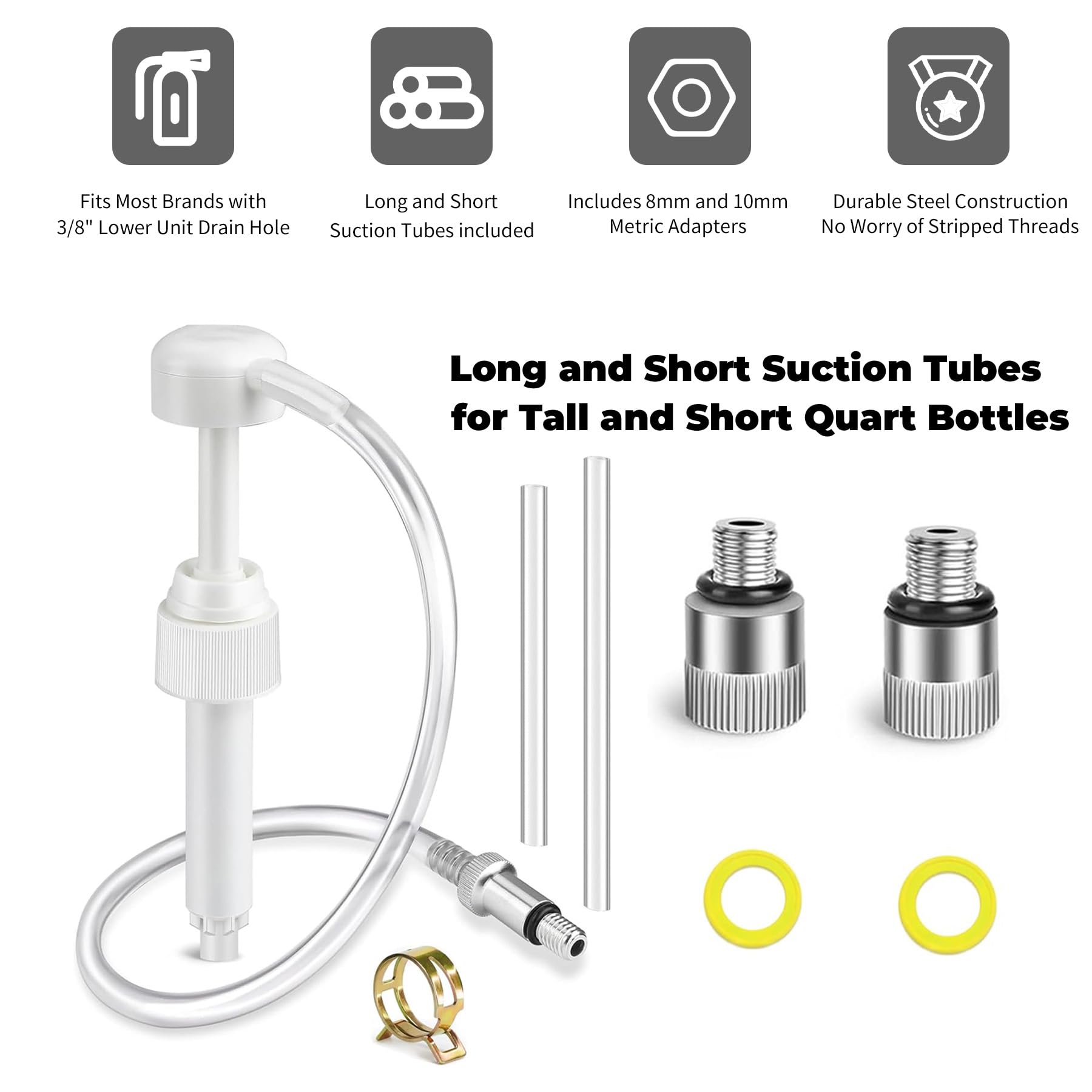 SankWin rigid suction tubes and clamps for secure connections