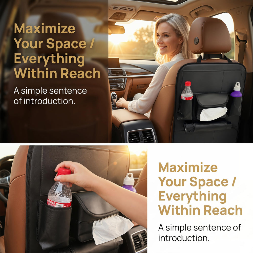 SANMITTI backseat organizer installation shown for quick setup