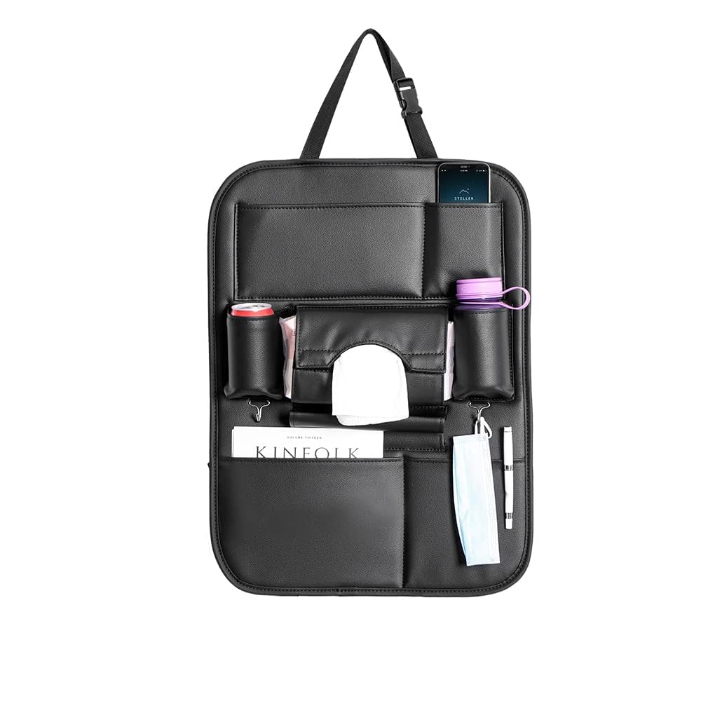 SANMITTI backseat organizer PU leather detail protects seats