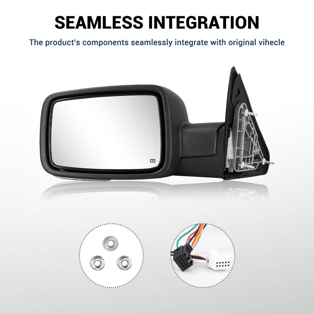 Sanooer aluminum-base mirror frame offers sturdy support for daily driving