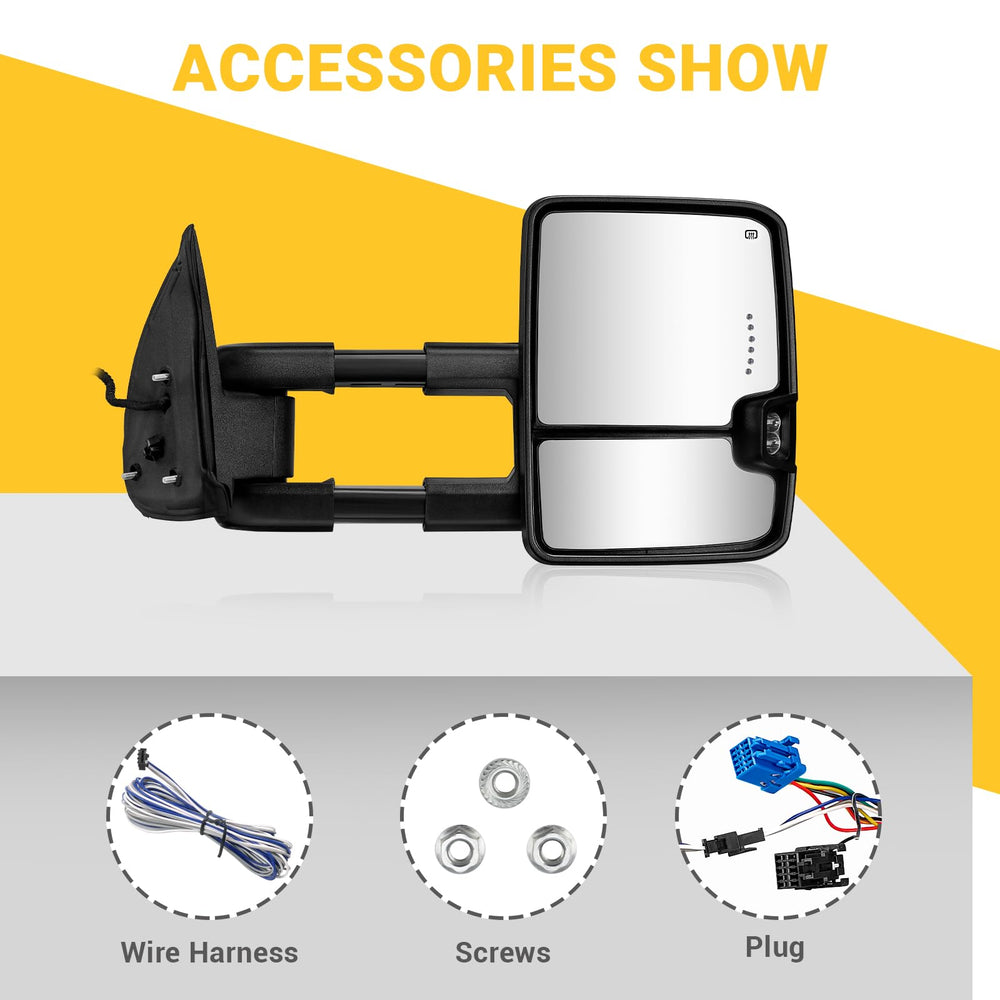 Sanooer chrome switchback dynamic turn signal mirrors with stylish signaling