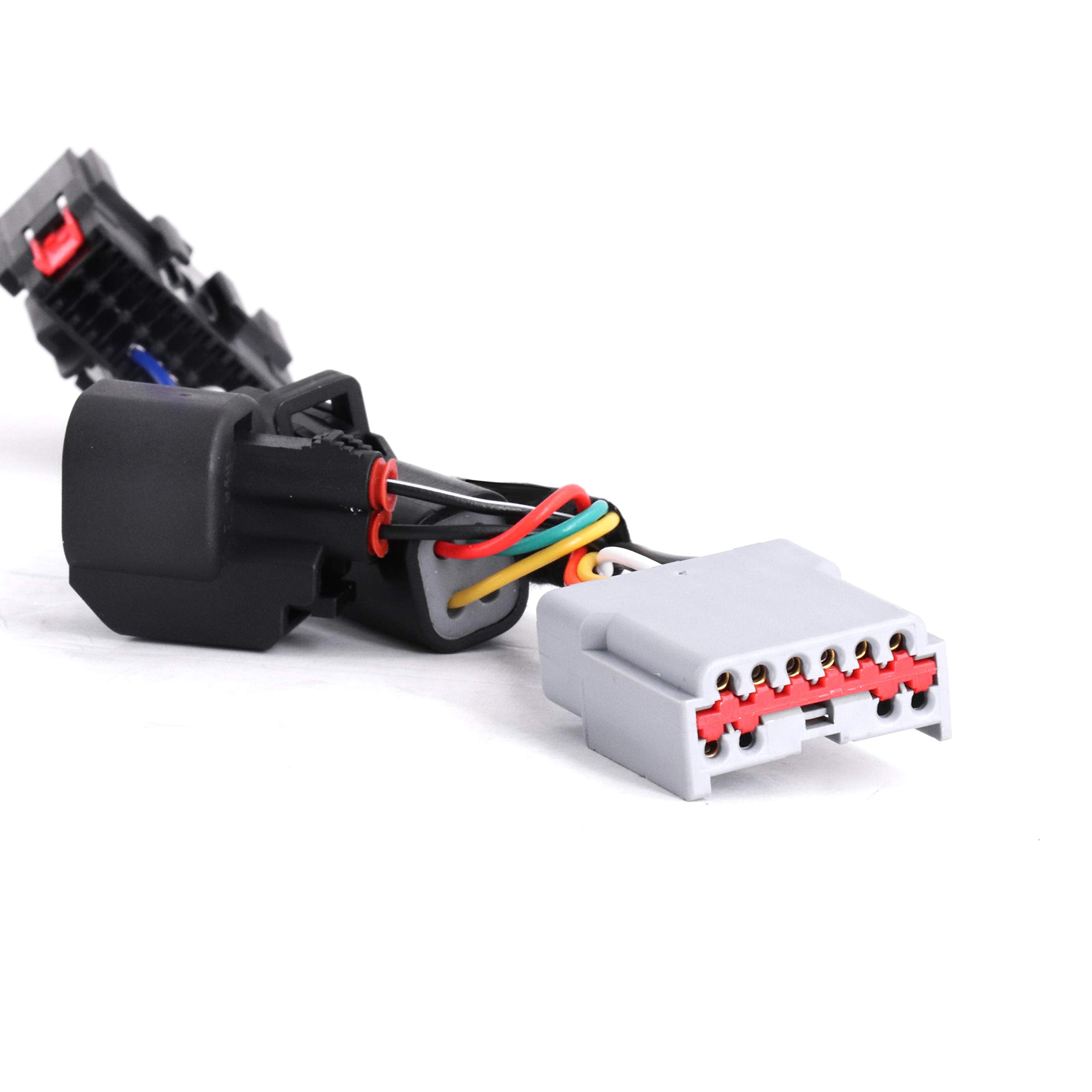 Sanooer wiring harness image emphasizes heat-resistant ABS shell for long-lasting use.