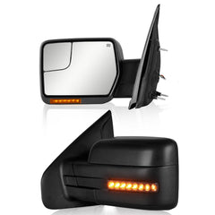 Sanooer Ford F-150 mirror with dynamic turn signal improves highway visibility.