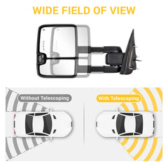 Sanooer heated mirror assembly for defogging in cold weather