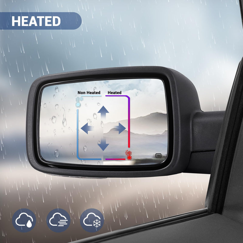 Sanooer left side tow mirror ensures compatibility with factory-equipped features