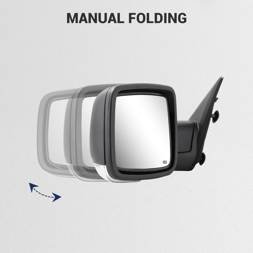 Sanooer manual folding side mirror saves space in tight garages