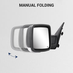 Sanooer manual folding side mirror saves space in tight garages