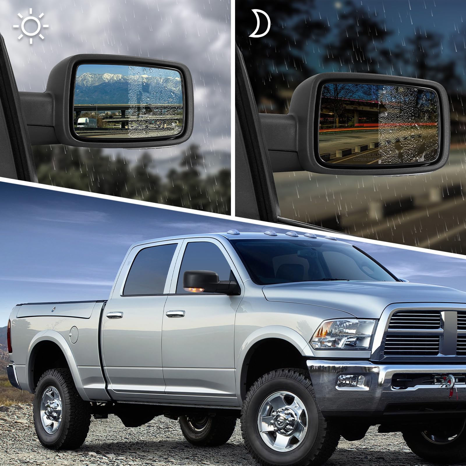 Sanooer temperature sensor integrated in Ram tow mirror