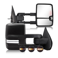 Sanooer Switchback towing mirror for Silverado 1500 side view enhances towing visibility.