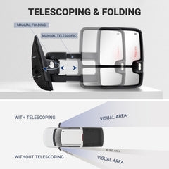 Sanooer Switchback right heated glass tow mirror; rapid defrost