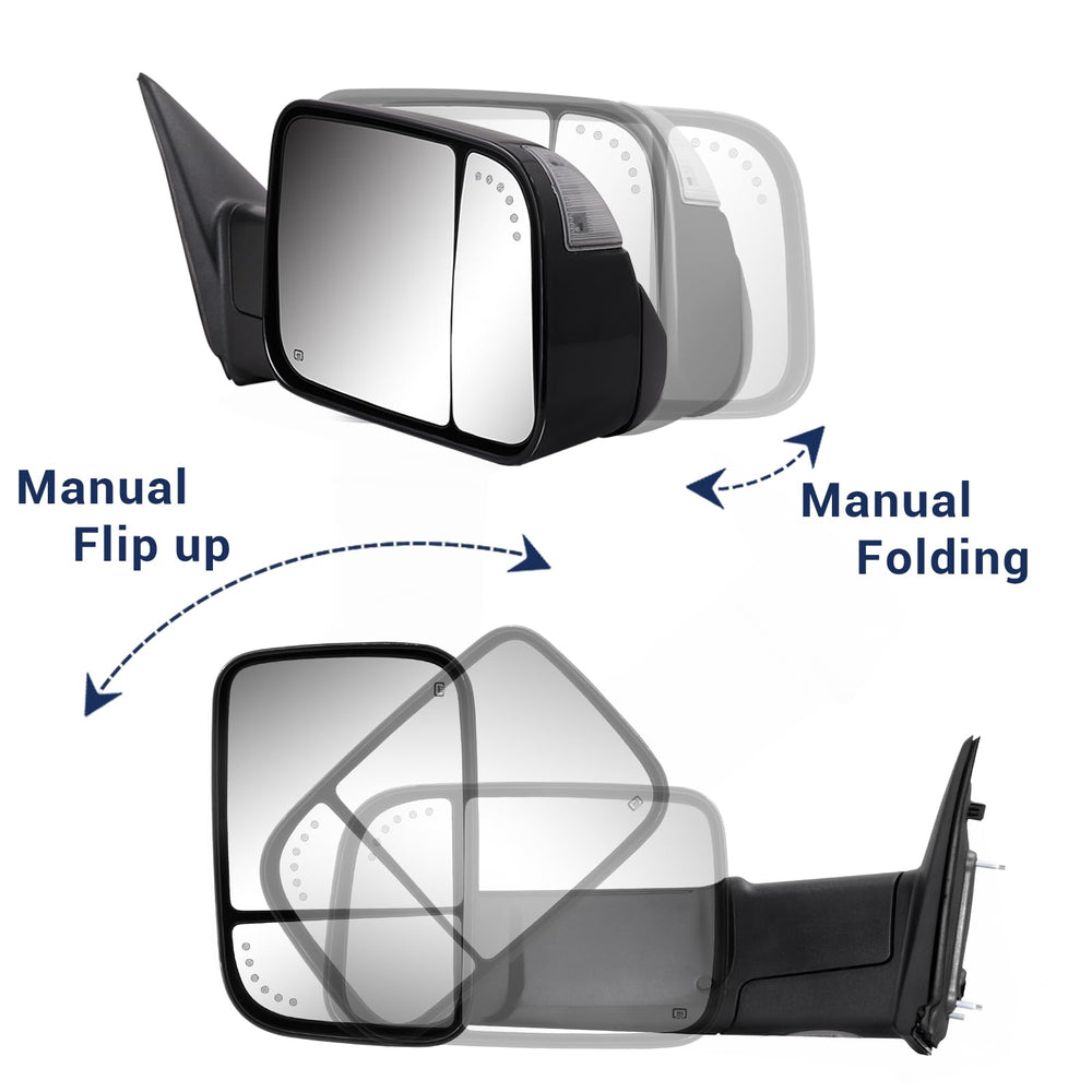 Sanooer right mirror glass view provides clear daytime visibility for safer driving