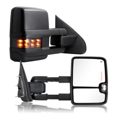 Sanooer towing mirror heated glass for Silverado improves winter visibility