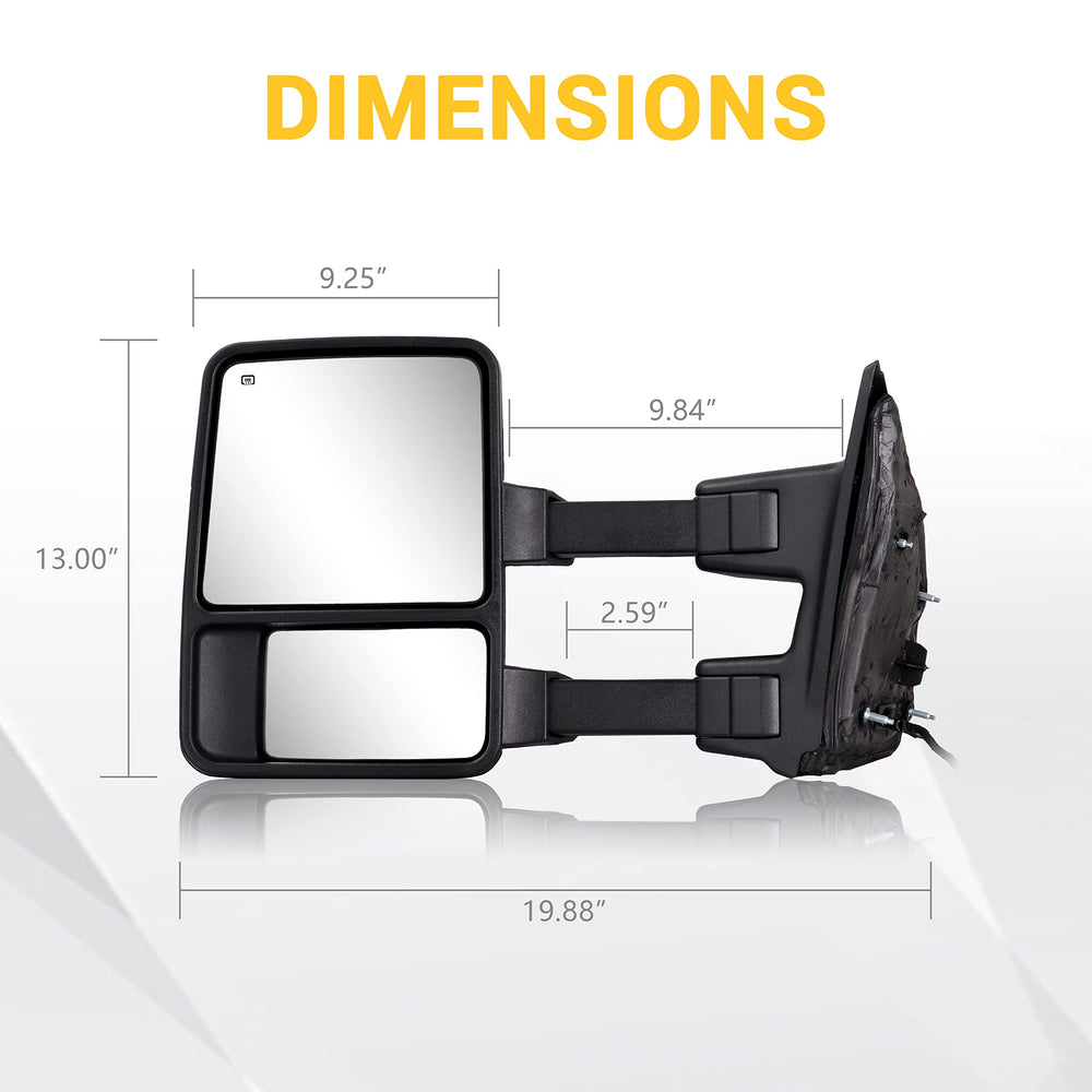 Sanooer package includes mirrors harness adapter and installation guide