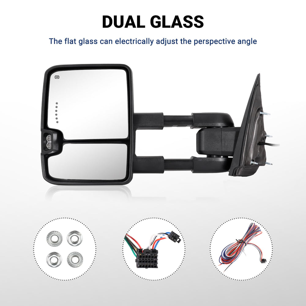 Sanooer towing mirror running light increases side visibility at night
