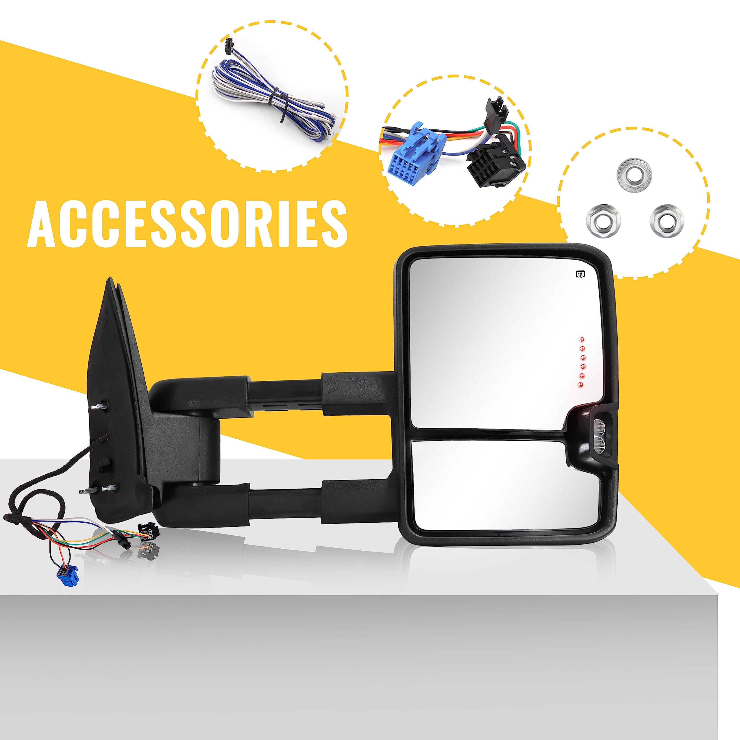 Sanooer power-adjustable upper glass aids precise traffic framing.