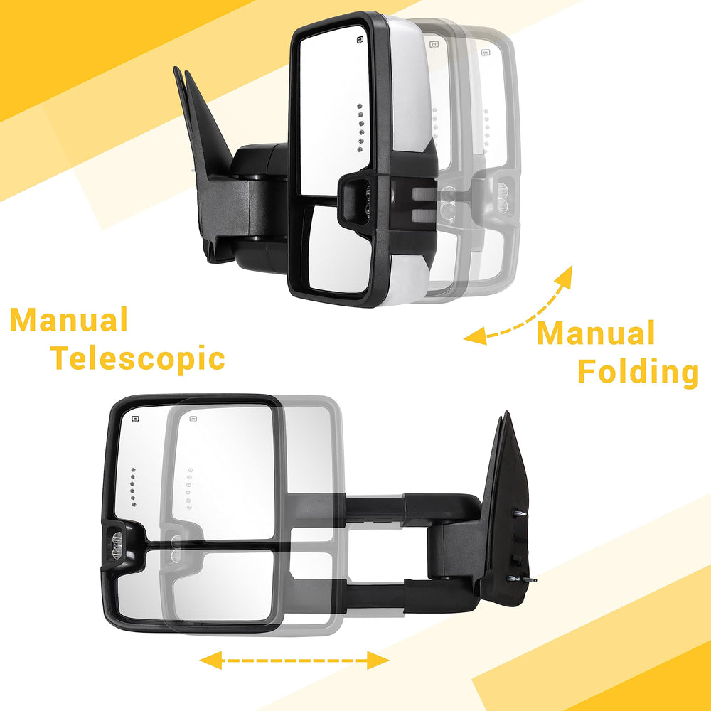 Sanooer heated towing mirrors for defogging in cold weather and morning starts.