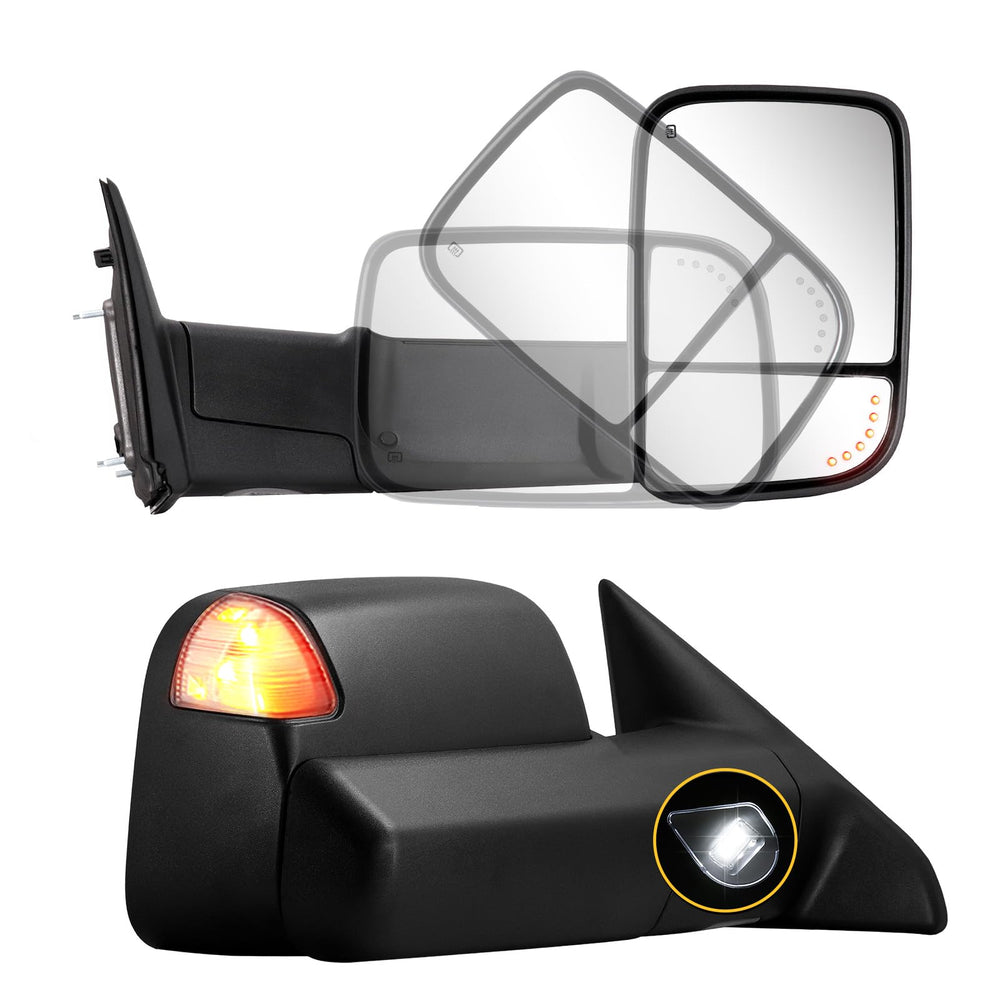 Sanooer towing mirrors Ram 1500 dual glass for clearer rear view