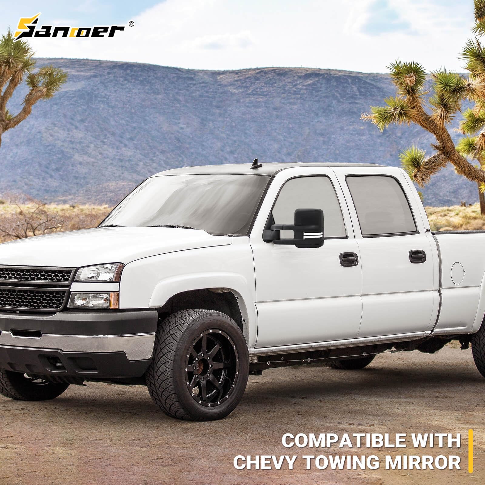 Sanooer foldable telescoping mirrors simplify parking and access.