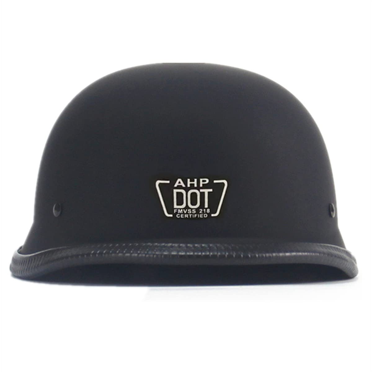 SanQing German-Style Helmet matte black finish adds stylish, low-profile protection.