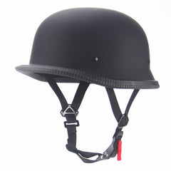 SanQing helmet side view highlighting open-face design for easy talking on the road.