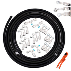 SANTANTOOOL 26pcs 9.5ft AC hose set shows versatile hoses for easy repairs