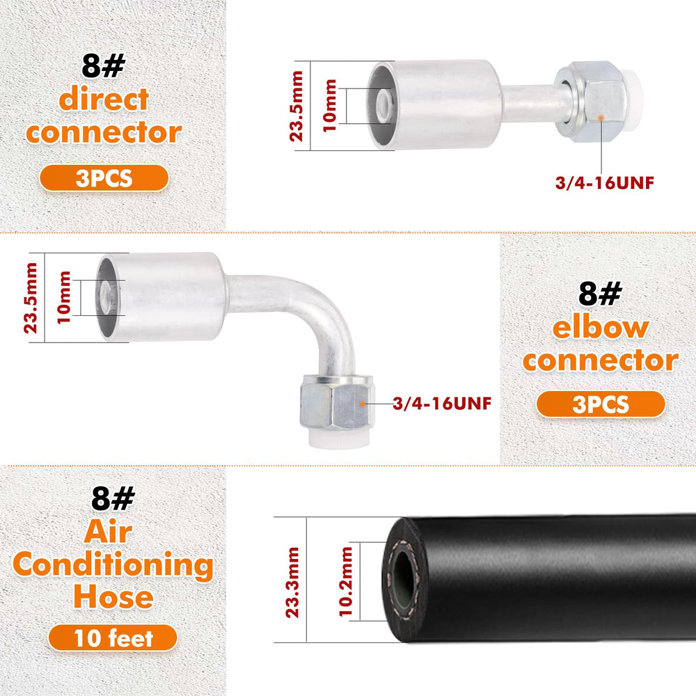 SANTANTOOOL 6 fitting straight provides simple push-on connections