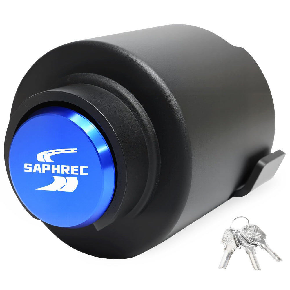 SaphRec upgraded trailer lock installed on a 2-5-16 inch coupler for secure towing