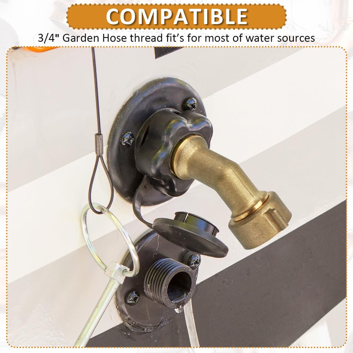 SAQXK 2-pack hose elbow offers versatile RV and garden use.