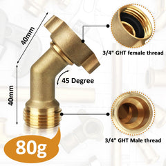 SAQXK brass elbow with washers included for secure garden hose connections.