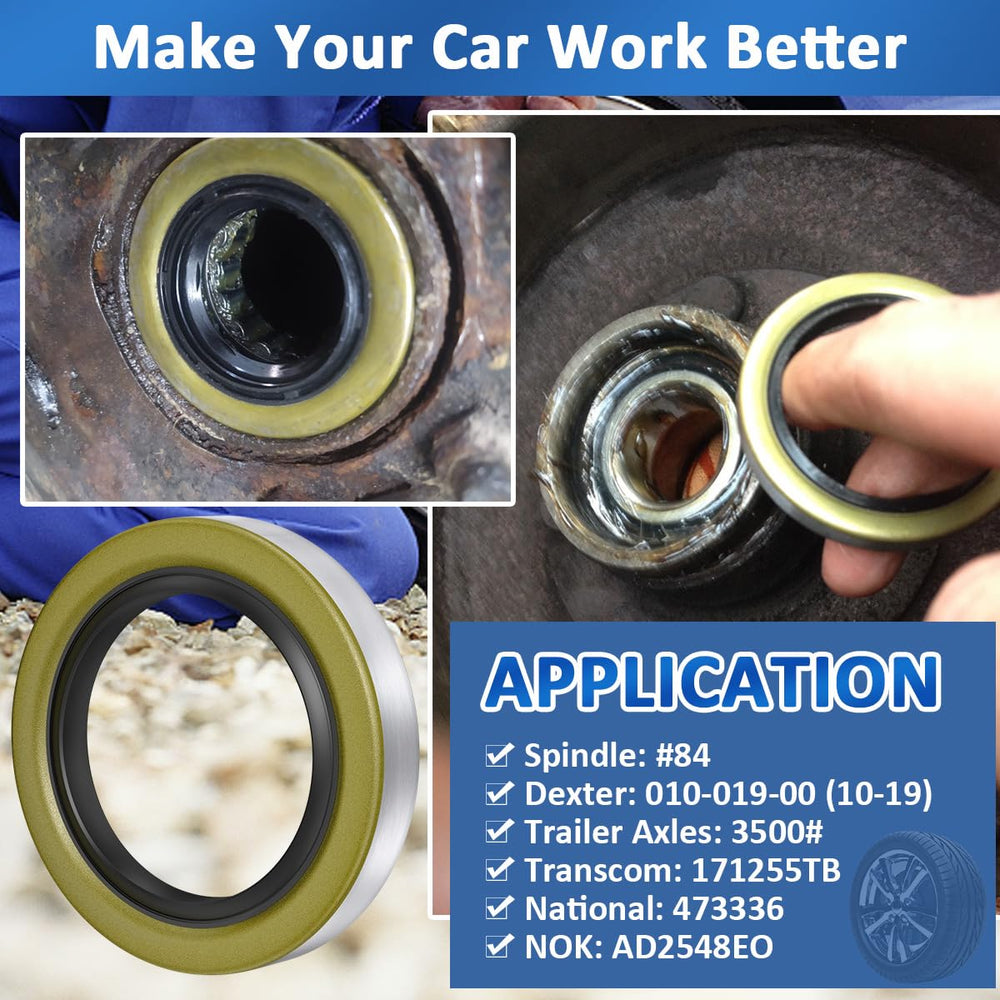 SAQXK dual-lip grease seal close-up with rubber wrap for better sealing.