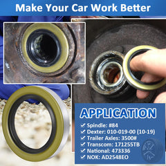 SAQXK dual-lip grease seal close-up with rubber wrap for better sealing.