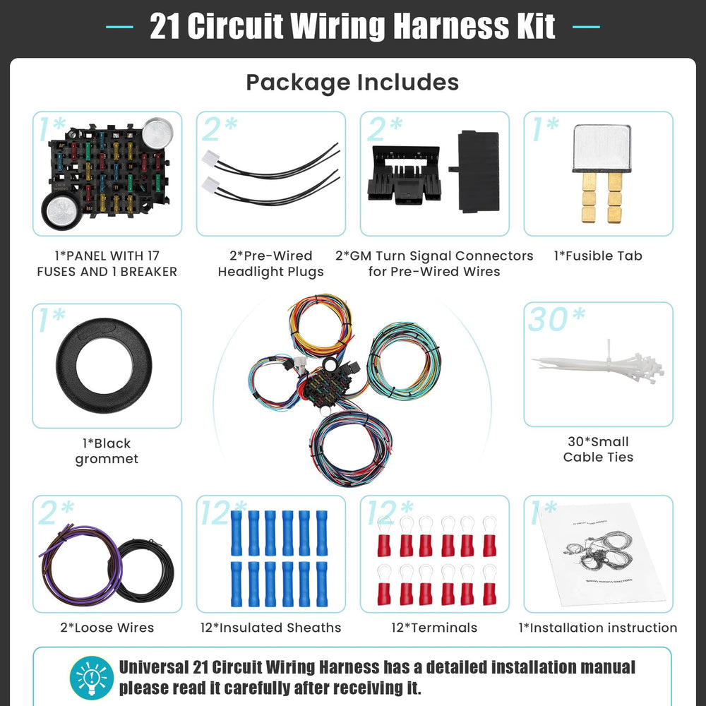 Saree harness labels every 5 inches for quick wiring reference
