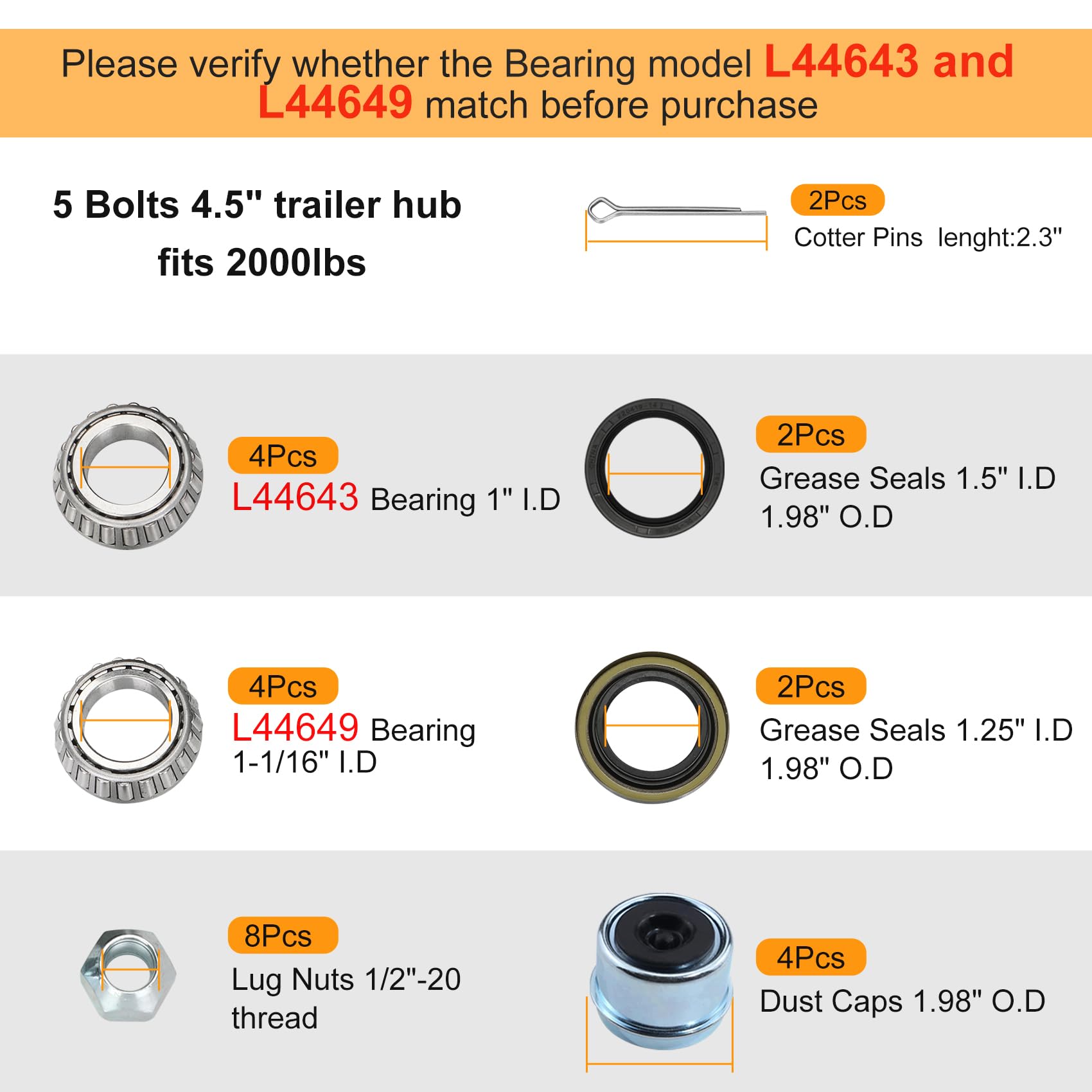 Saree L44643 bearing for 1 inch ID supports tight tolerances