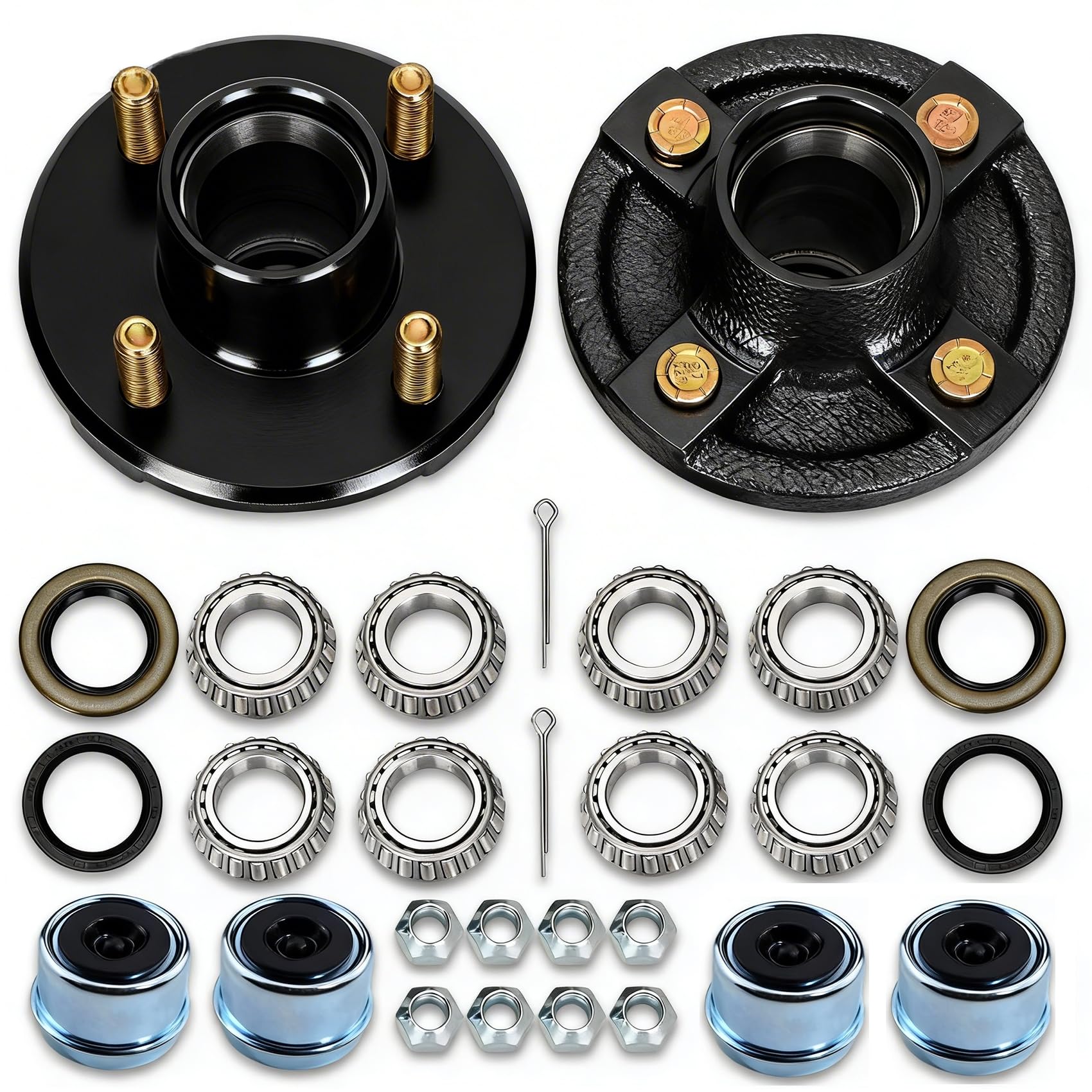 Saree trailer hub kit packaging shows secure individual boxes for safe shipping.