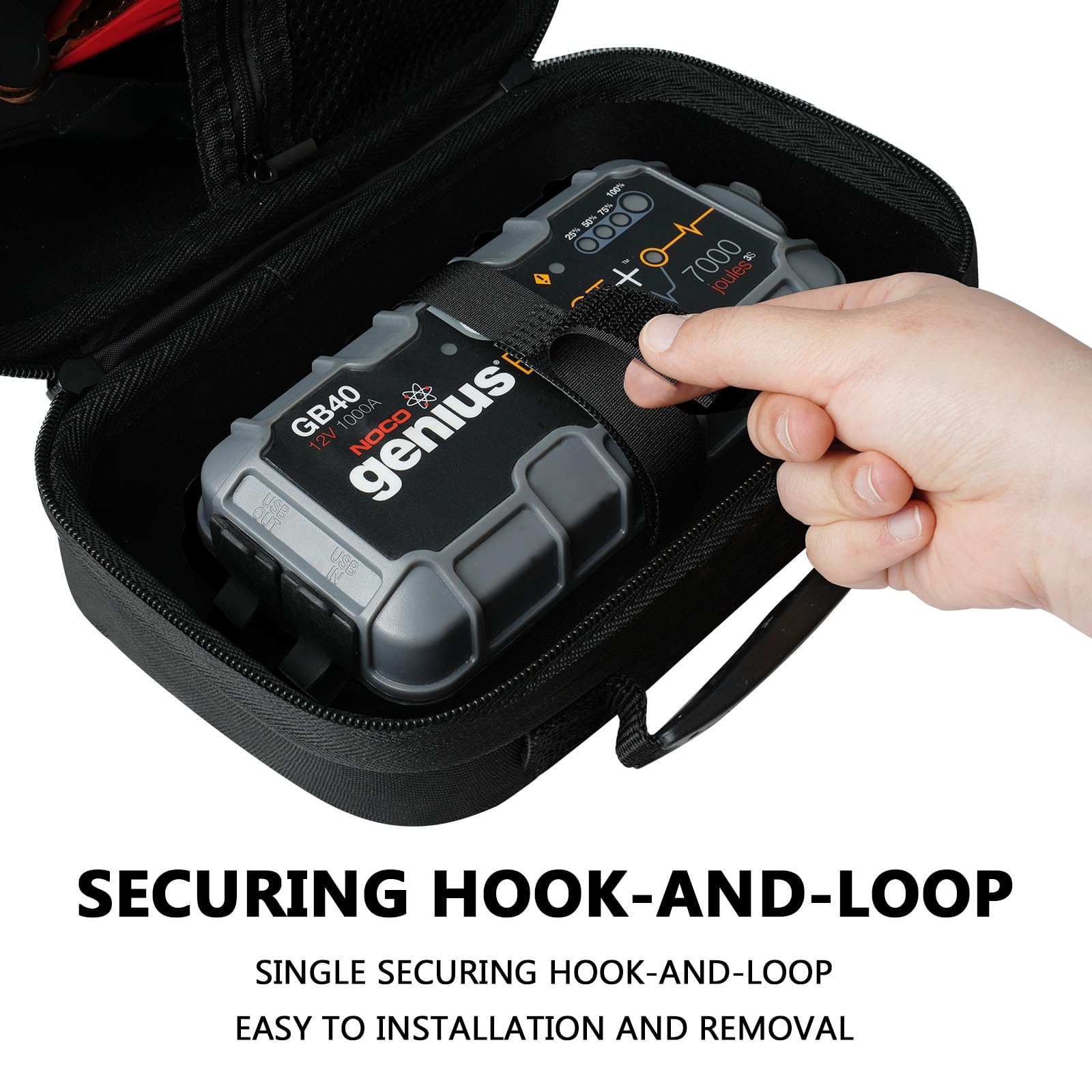 sarlar EVA case steel-rim zipper provides durable, easy access.