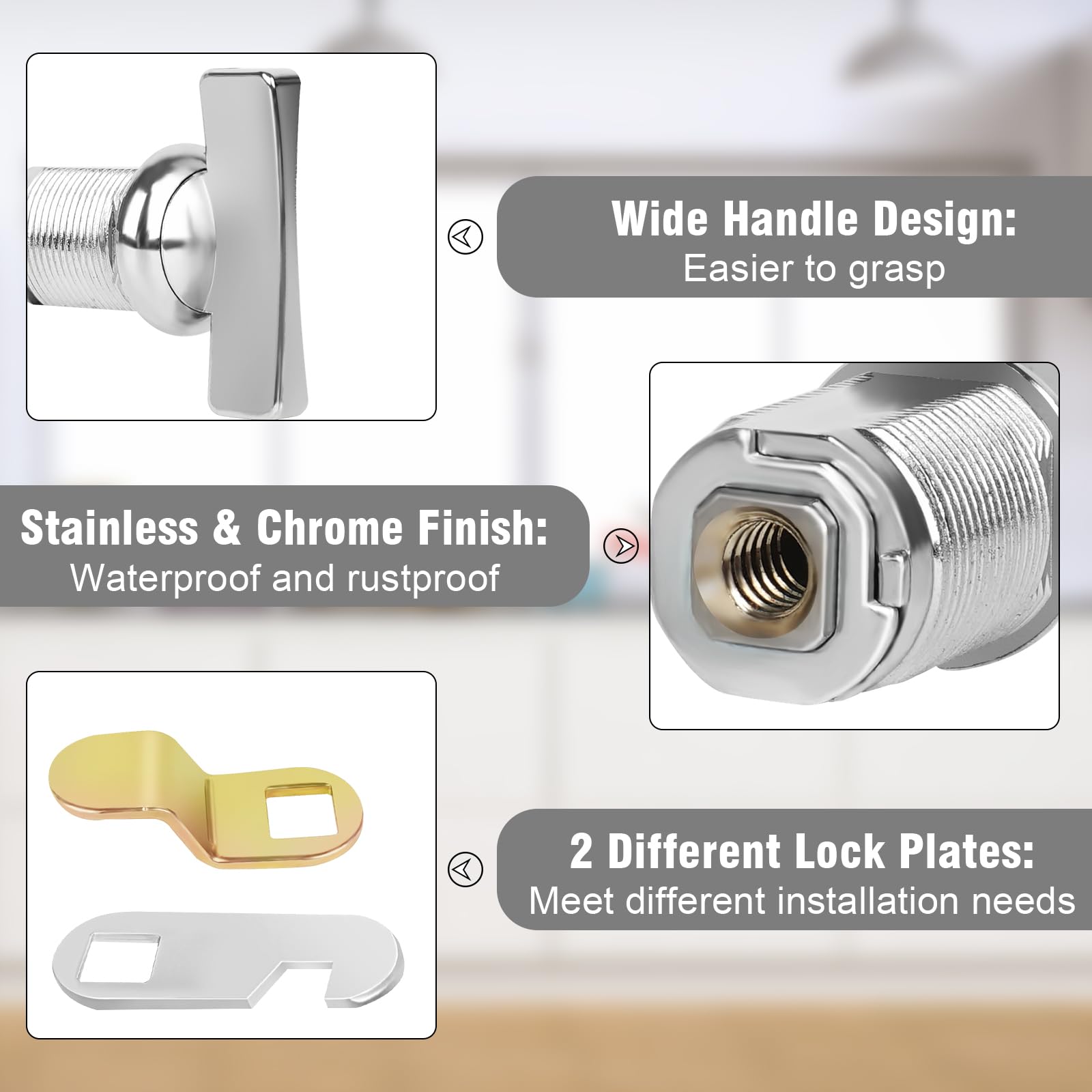 Sartatue RV drawer application shows convenient keyless operation