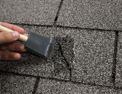 Sashco Clear Roof Sealant on a damp surface provides immediate sealing against leaks.