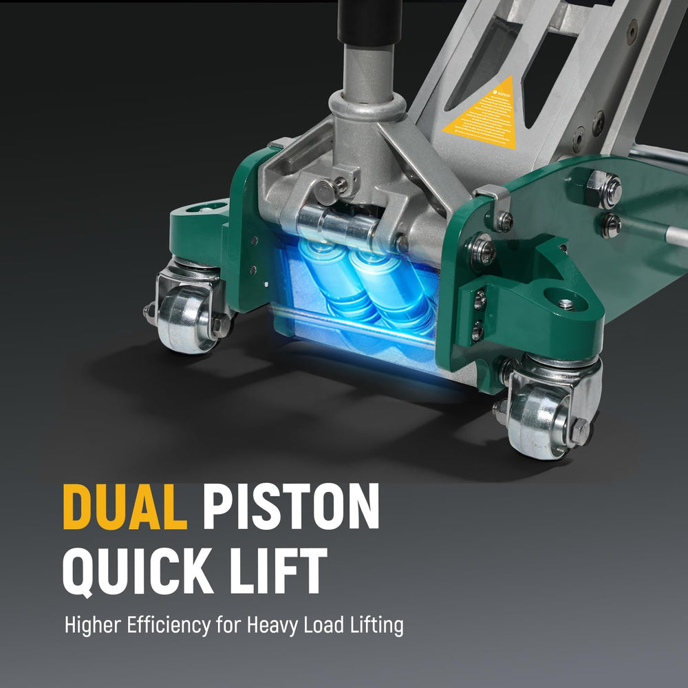 SATA dual-piston rapid lift pump provides faster lifting with less effort.