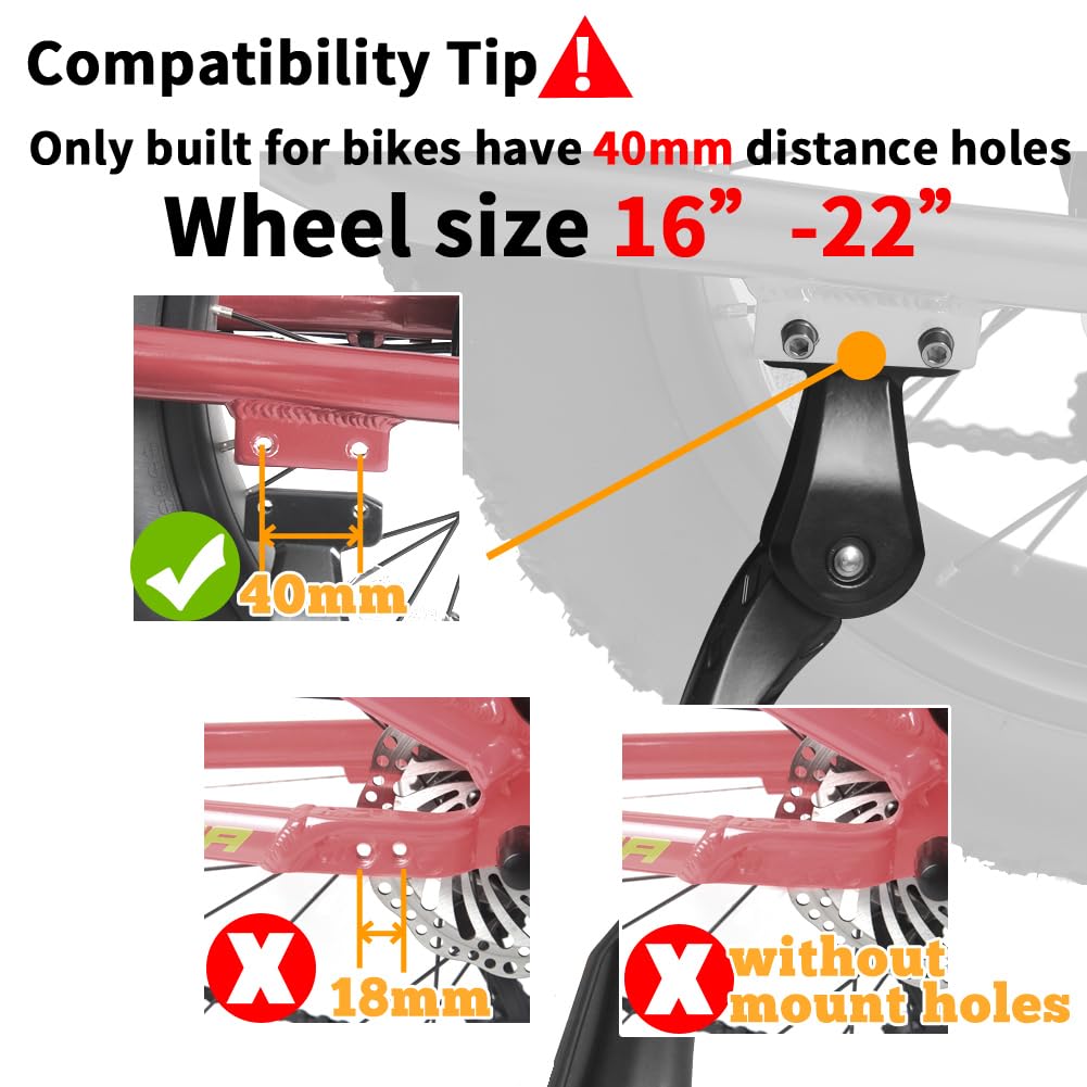 Sataway kickstand anti-slip base keeps bike steady on uneven surfaces.