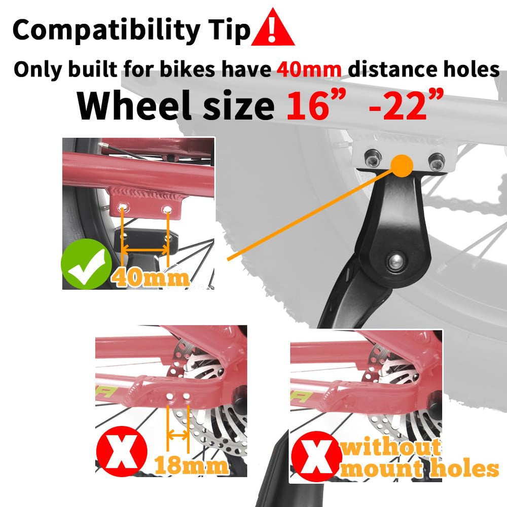 Sataway kickstand anti-slip base keeps bike steady on uneven surfaces.