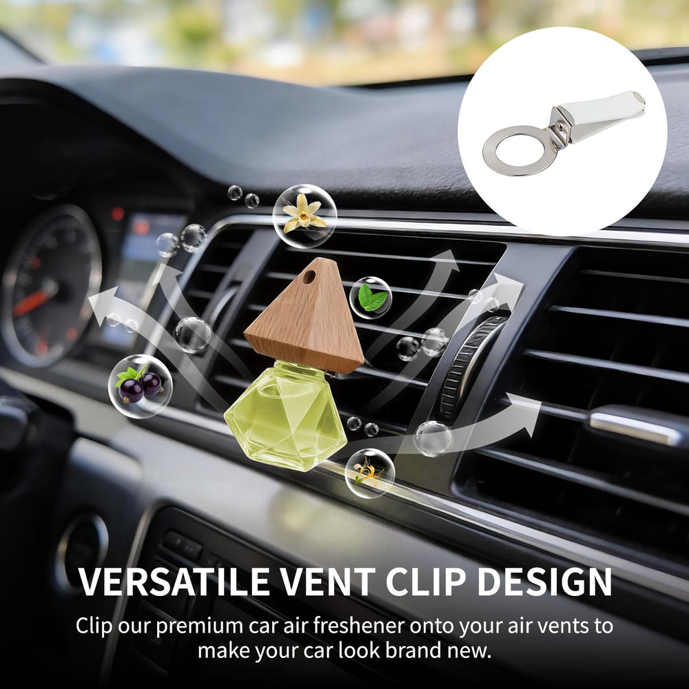 Saussavita elegant rope-hanging diffuser shown on rearview mirror.
