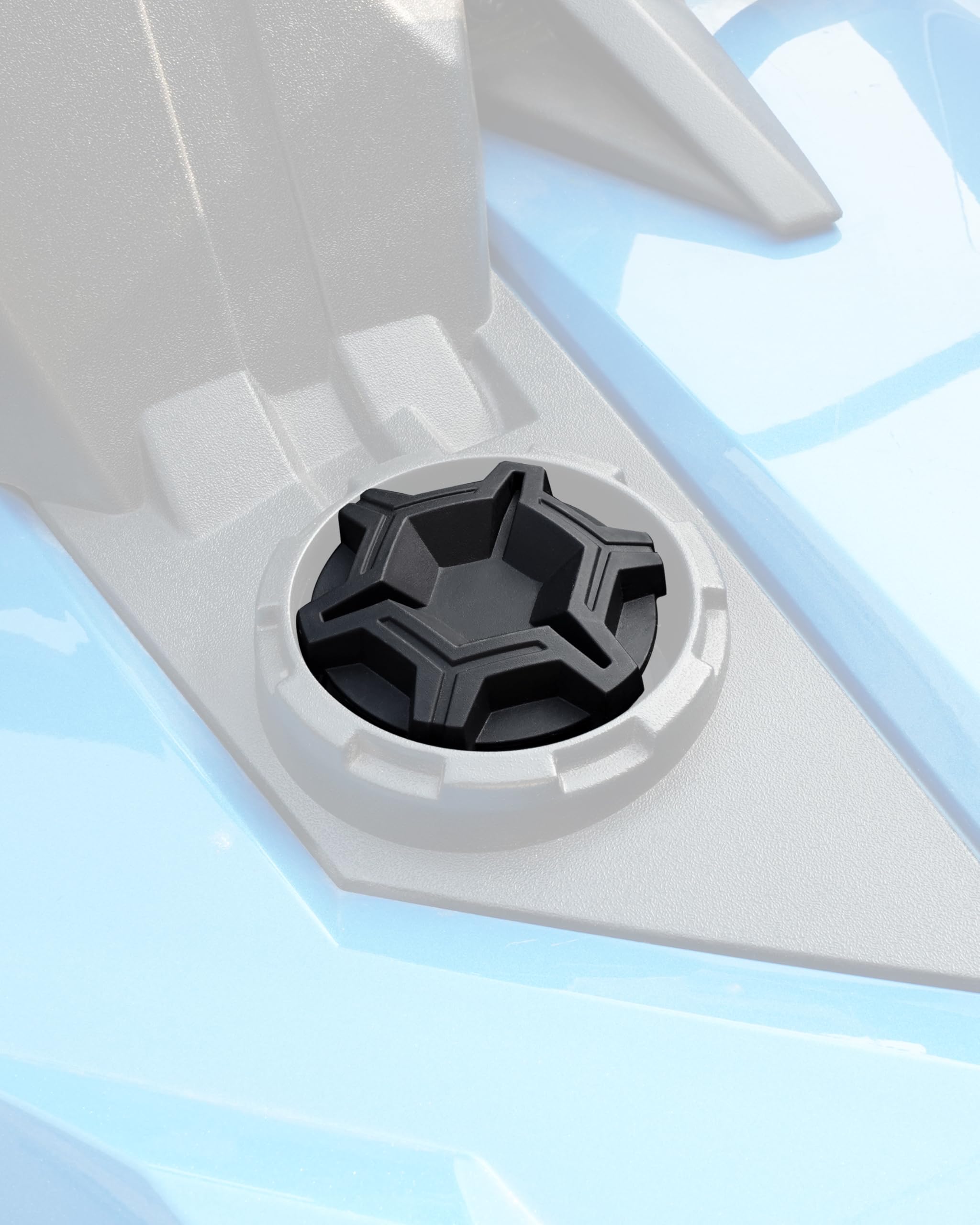 SAUTVS black tank lid complements Slingshot styling and protects fuel entry