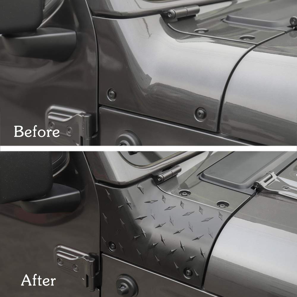 Durable ABS material with diamond plate texture enhances off-road style.