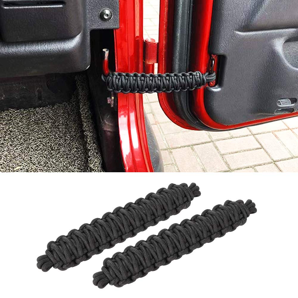 Savadicar door limiting strap installed on Jeep Wrangler for controlled door opening