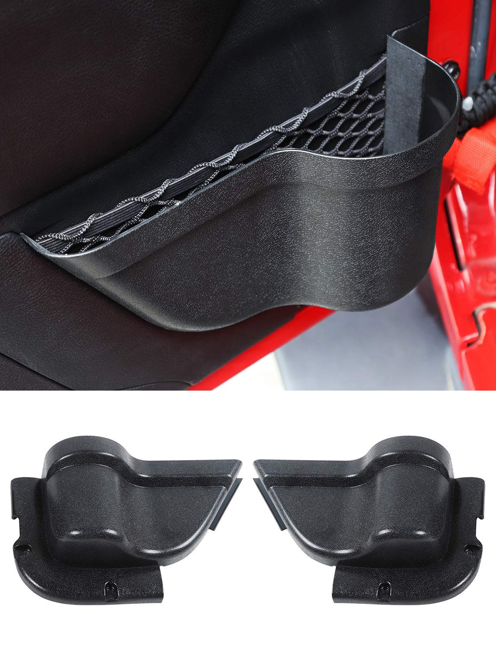 Savadicar DP3 front door pocket mounted on Jeep Wrangler for extra organized storage