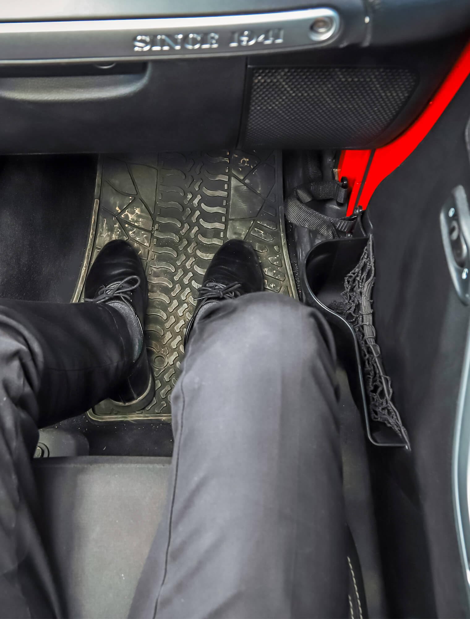 DP3 pocket accessible from passenger side for quick access