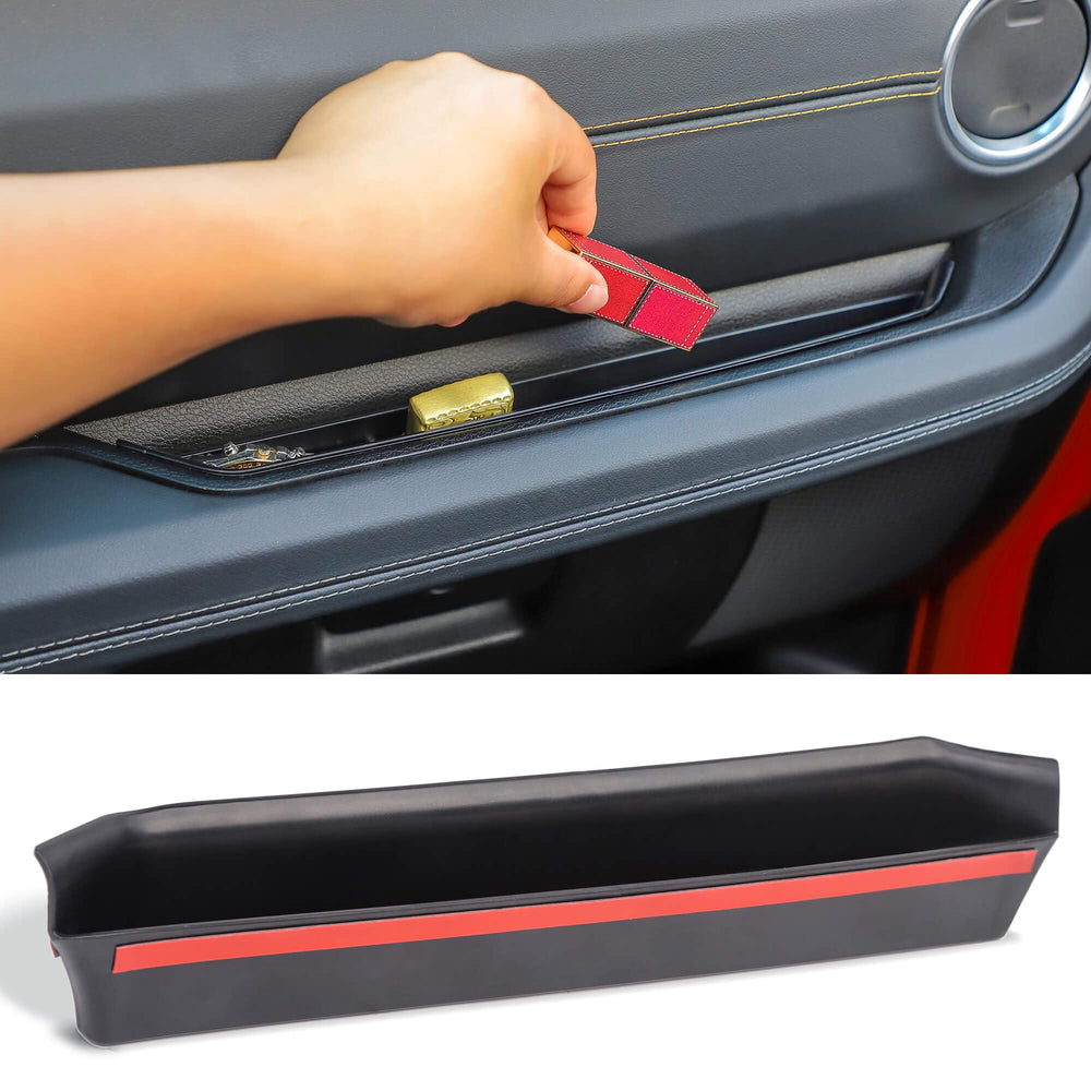 Savadicar grab bar tray on Wrangler JL passenger side for organized on-the-go storage