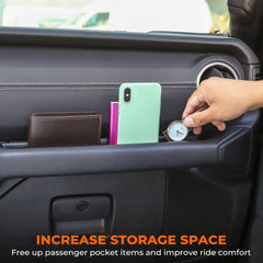 Close-up of rugged ABS material and black finish on the GrabTray.
