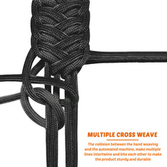 Interlocking weave detail of Savadicar strap for strength and durability